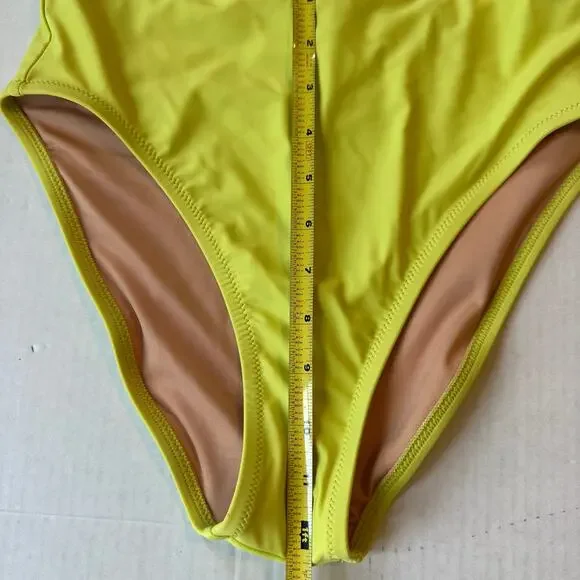 NEW J.Crew High Rise Yellow Bikini Bottoms Sz Small‎ - Picture 6 of 7